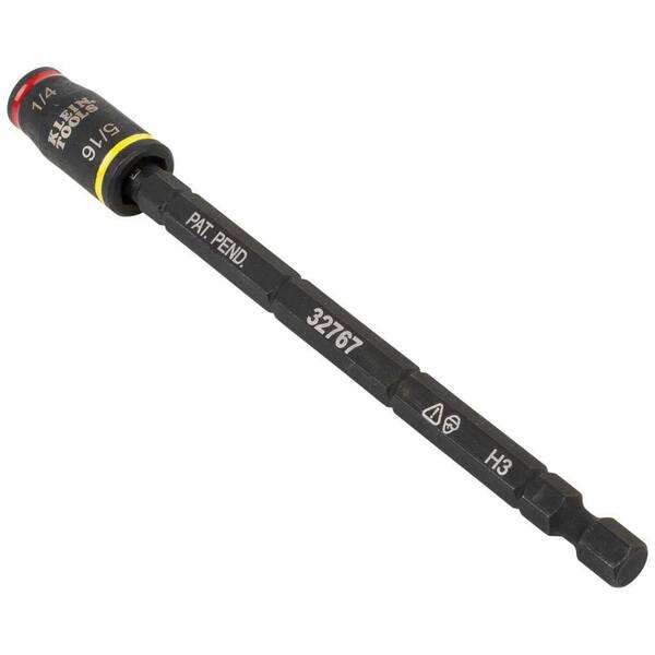 Klein Tools 3-in-1 Impact Flip Socket, 1/4 in., 5/16 in., 5