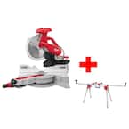 12 in. Sliding Dual Bevel Miter Saw with Folding Miter Saw Stand