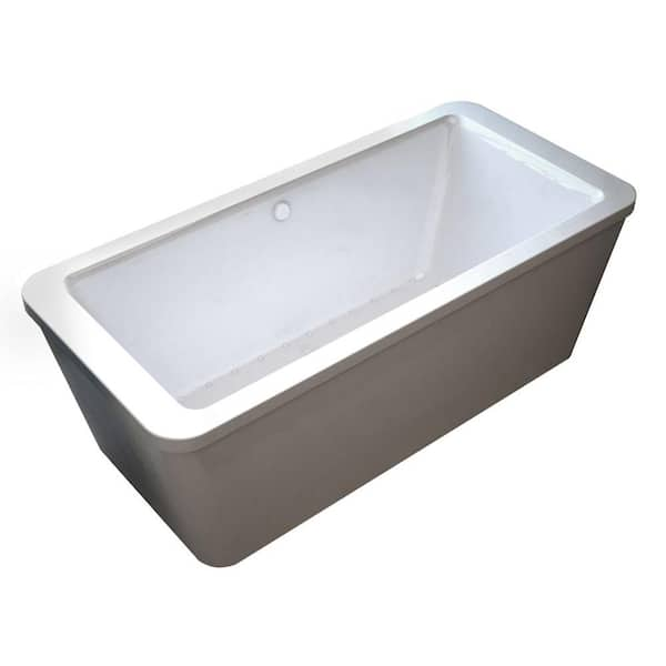 Universal Tubs Carnel 5.6 ft. Air Bath Tub in White