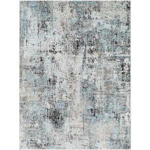 Allegro Blue/Charcoal/Ivory Abstract 9 ft. x 12 ft. Indoor Area Rug