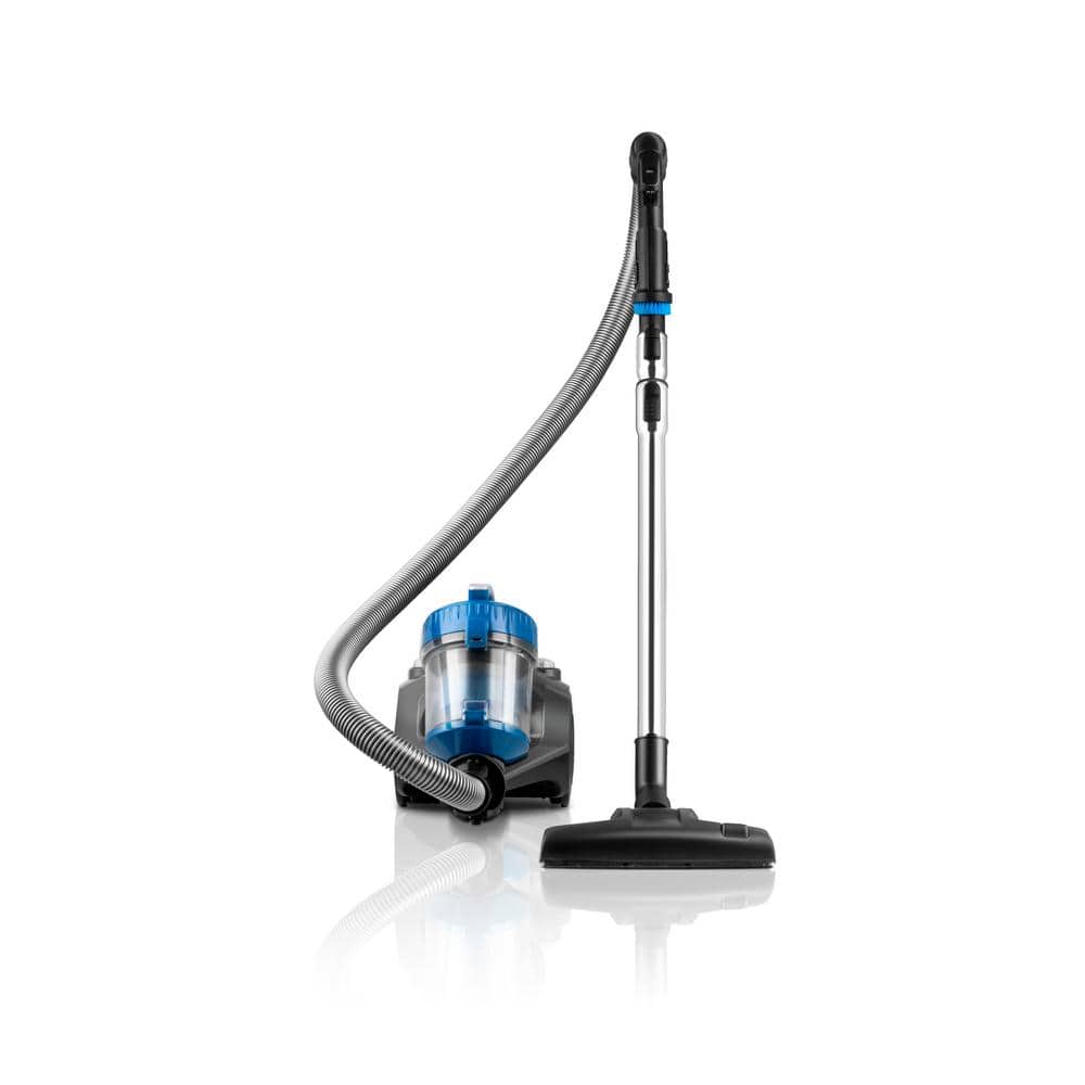Blue Lightweight Bagless Canister Vacuum Cleaner with Powerful Suction
