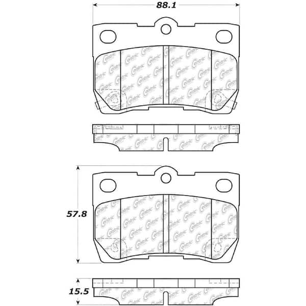 Centric Parts Disc Brake Pad Set 2006-2013 Lexus IS250