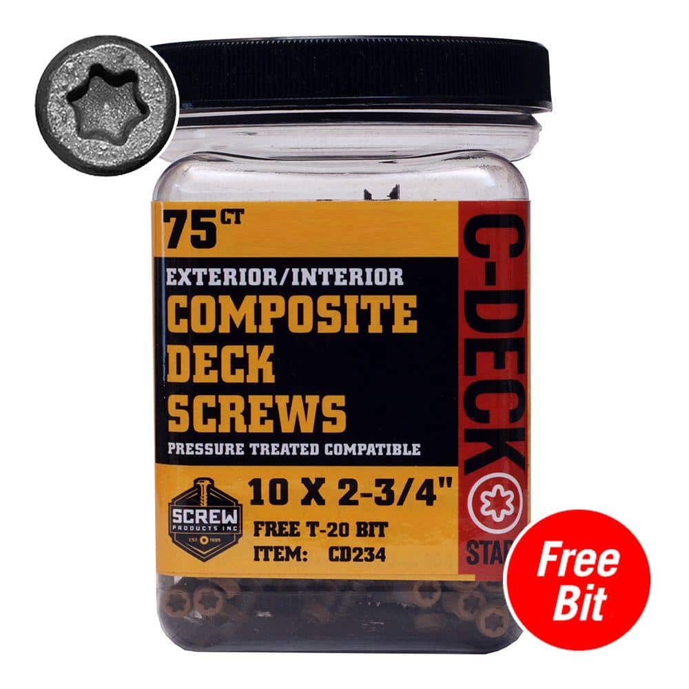 #10 x 2-3/4 in. Star Drive Self-Countersinking Flat Head ACQ Compatible De