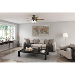 Amberlin 52 in. Indoor New Bronze LED Ceiling Fan with Light Kit