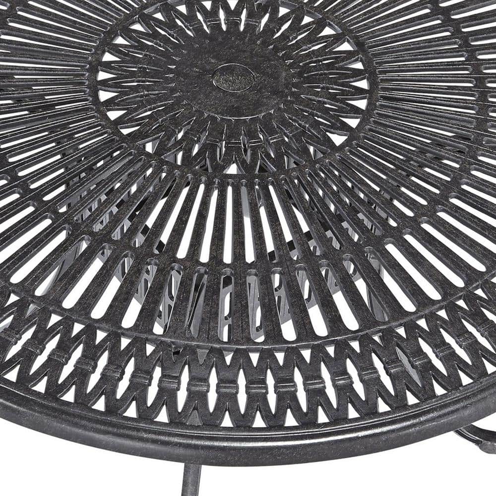 Charleston 48" Square Charcoal Aluminum Outdoor Dining Table