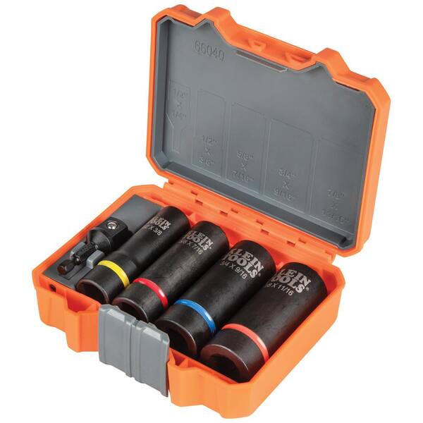 Klein Tools 2-in-1 Impact Socket, 12-Point, 5/8 and 7/16-Inch
