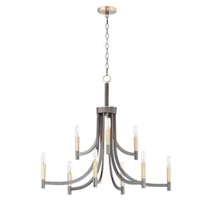 Lyndon 9-Light Brass Chandelier