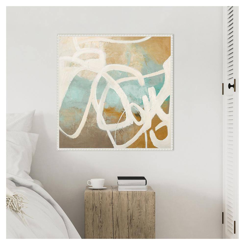 Notify Abstract White and Earth Tones Canvas Print