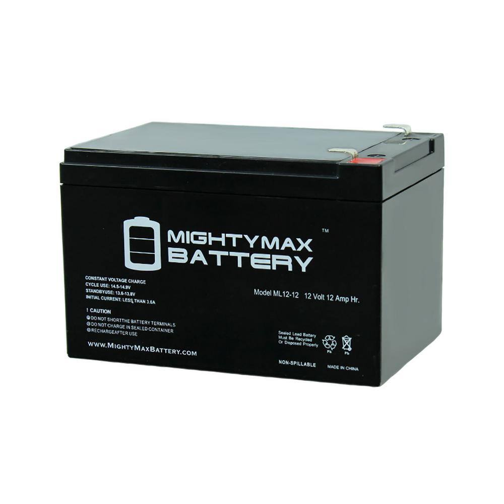 MIGHTY MAX BATTERY 12V 12AH Sealed Lead Acid Battery for Mega Motion ...