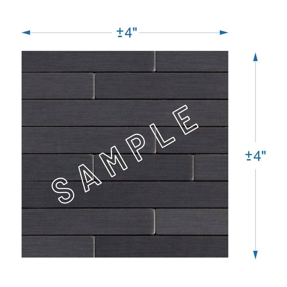 SpeedTiles Take Home Sample Linox SB Black 4 in. x 4 in. Peel and Stick Wall  Metal Mosaic Tile (0.11 sq.ft./Each) SAM-ID813-3 - The Home Depot