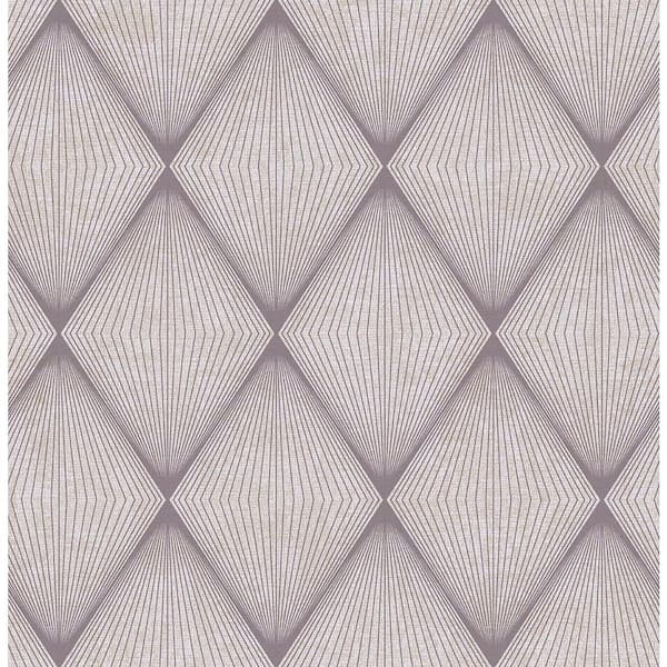 Brewster Apothem Plum Geometric Paper Strippable Roll Wallpaper (Covers 56.4 sq. ft.)