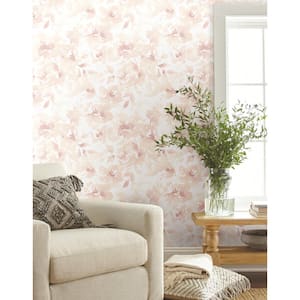 Pink Renewed Floral Non Woven Preium Paper Peel and Stick Matte Wallpaper Approximately 34.2 sq. ft
