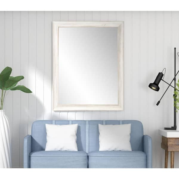 BrandtWorks Medium Rectangle White Casual Mirror (31.5 in. H x 21.5 in ...