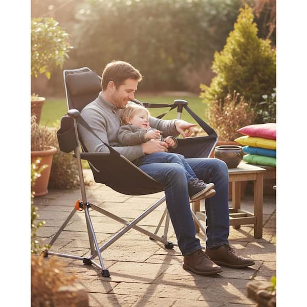 OGETFUUR 3 ft. Hammock Camping Chair with Aluminum Alloy Frame Cup
