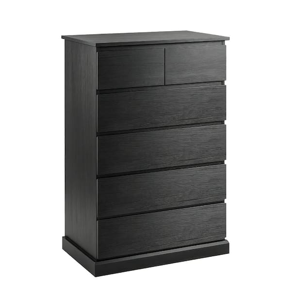 ikea black malm 6 drawer dresser Drawers Chest of Drawers w/Concealed Handles Vertical Wood Storage Cabinet Tall Dresser for Bedroom BAXS6D-1574 a versatile 43.9 5/30 Continental Double Dresser Size:us 24w