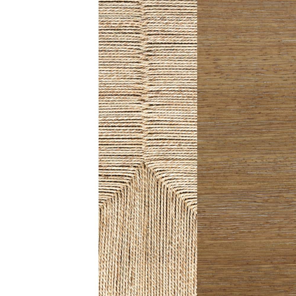 Beacon White and Natural Seagrass Sideboard Cabinet