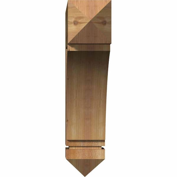 Ekena Millwork 6 in. x 40 in. x 32 in. Douglas Fir Merced Traditional Rough Sawn Bracket