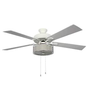 Zoe 52 in. LED Indoor Chrome Ceiling Fan with Light