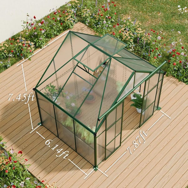 Mondawe 96 in. W x 74 in. D x 90 in. H Polycarbonate Green Double