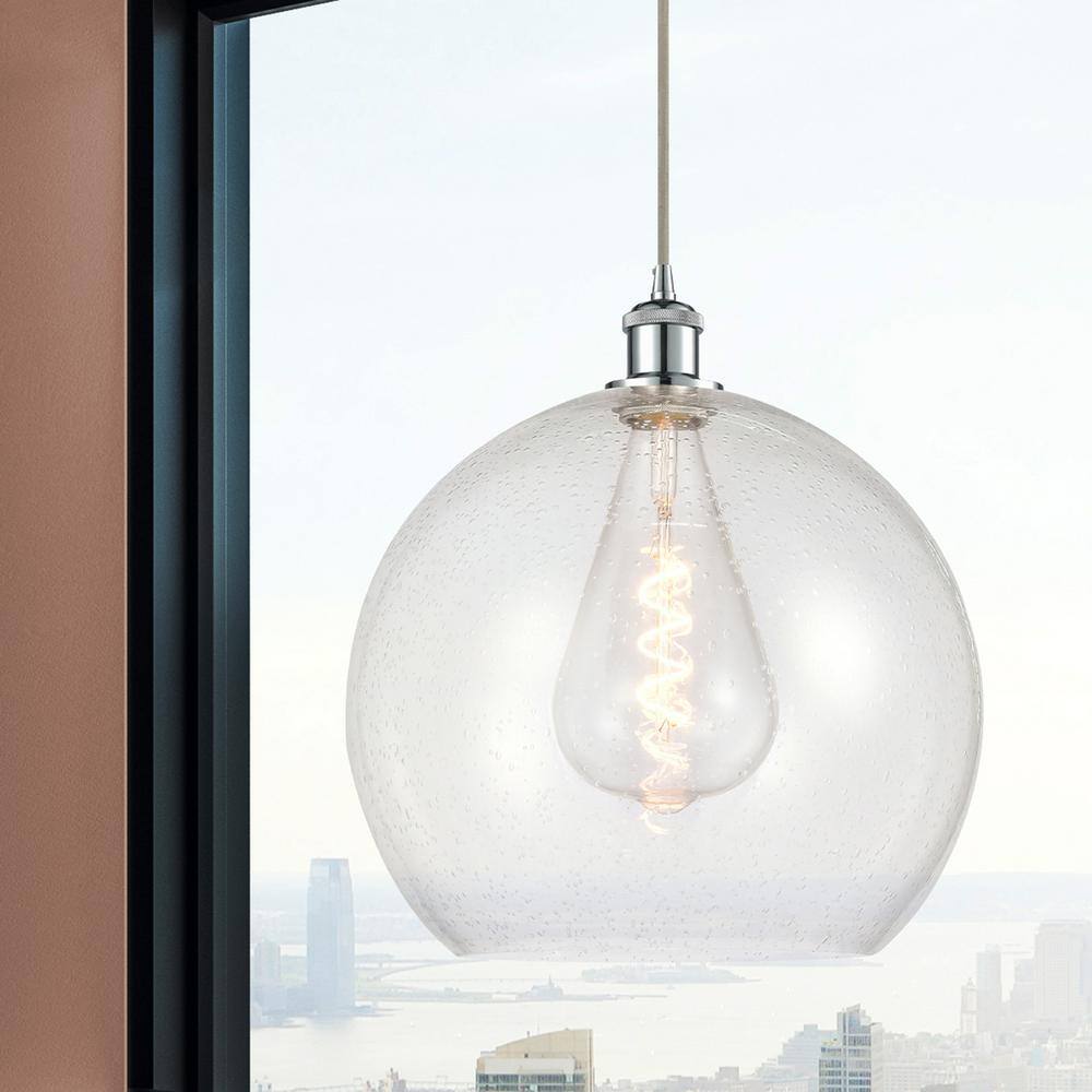Athens Polished Chrome Glass Mini Pendant Light