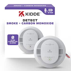 Hardwired Smoke and Carbon Monoxide Detector, 10-Year Battery Backup, Interconnectable, LED Warning Lights