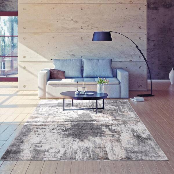 Luxe Weavers Euston Collection Gray-gray 4x5 Modern Abstract Area