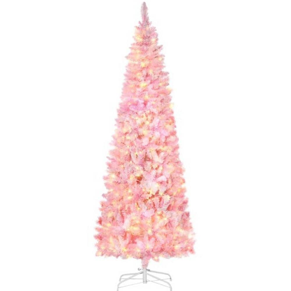 90 in. H Holiday Artificial Christmas Tree with Pine Realistic Branches, Warm White LED lights (1-Pack) price history on PriceWatchPro
