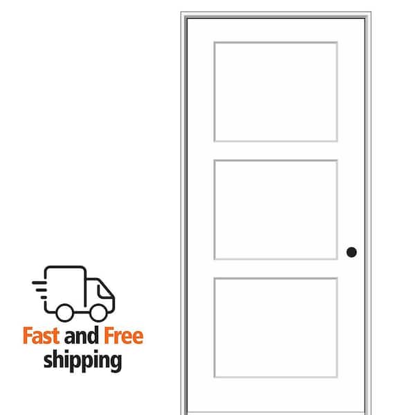 MMI DOOR Shaker Flat Panel 30 in. x 80 in. Right Hand Solid Core
