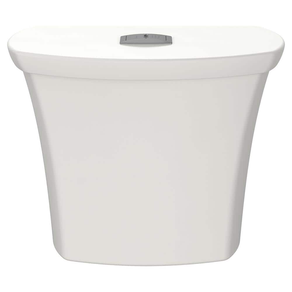 White Dual Flush Toilet Tank with Soft Angles