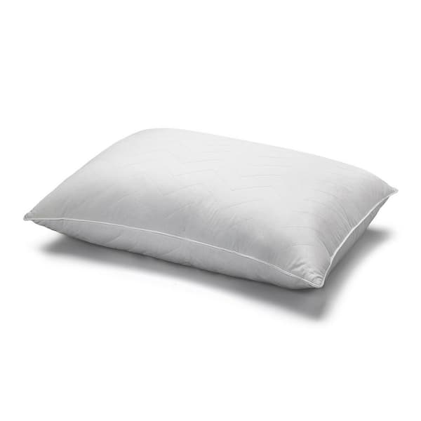 ELLA JAYNE Soft Plush Down Alternative Gel Fiber Filled 100% Cotton Quilted Chevron Queen Size Pillow