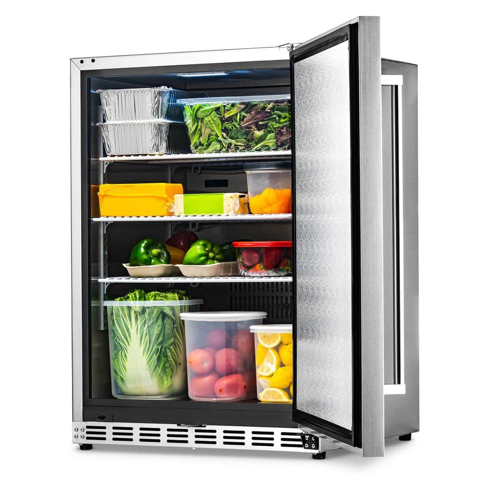 24" Stainless Steel Built-in Beverage Refrigerator with Energy Star