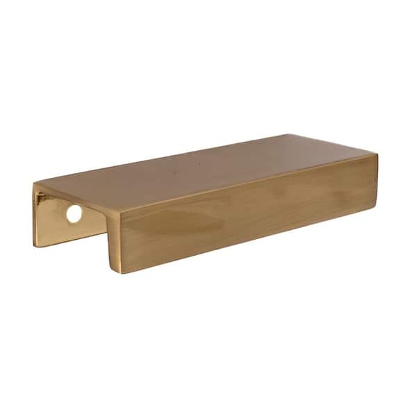 Sumner Street Home Hardware Martin 3 in. (76 mm) Center-to-Center Satin Brass Edge Drawer Pull