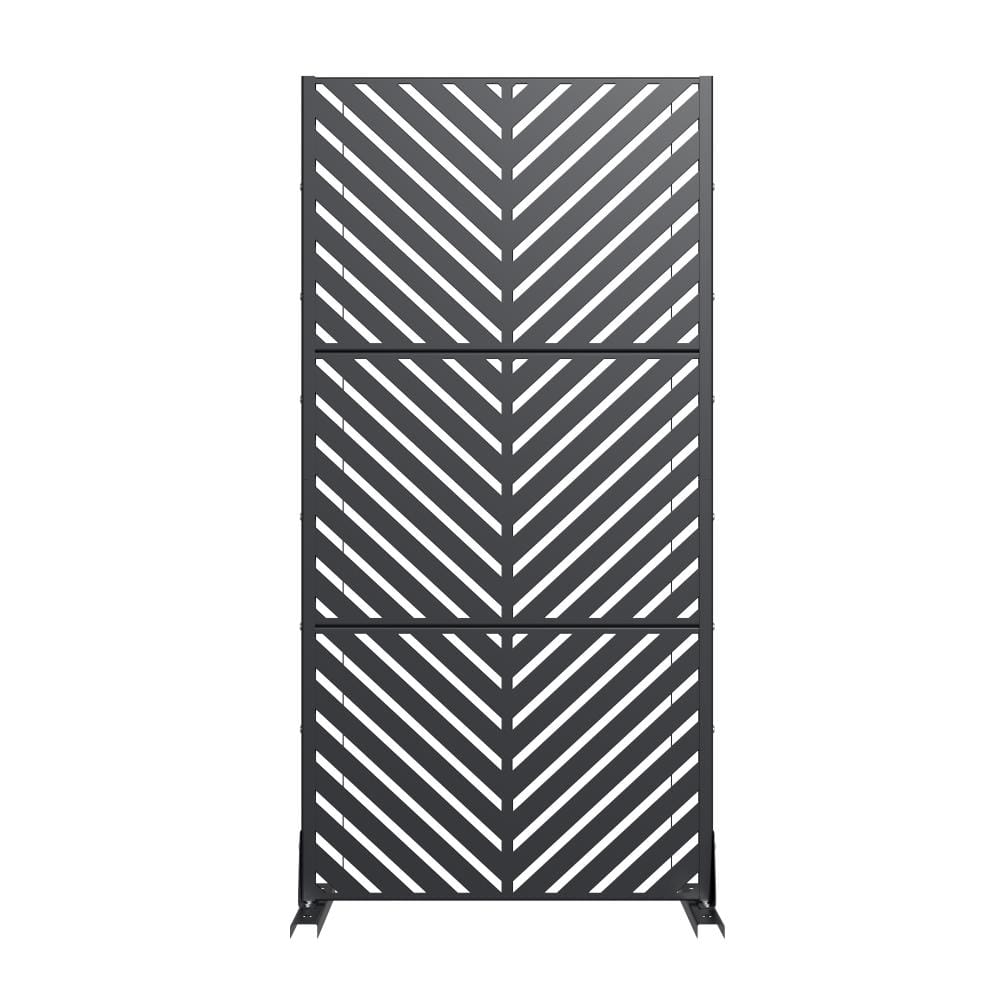 60 in. x 30 in. Cambrian Gray Decorative Garden Screens Outdoor Metal Garden Fence Freestanding Privacy Screen price history on PriceWatchPro