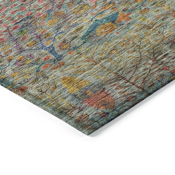 Chantille Machine Washable Indoor/Outdoor Abstract ACN2053 Green 5 ft. x 7 ft. 6 in. Area Rug