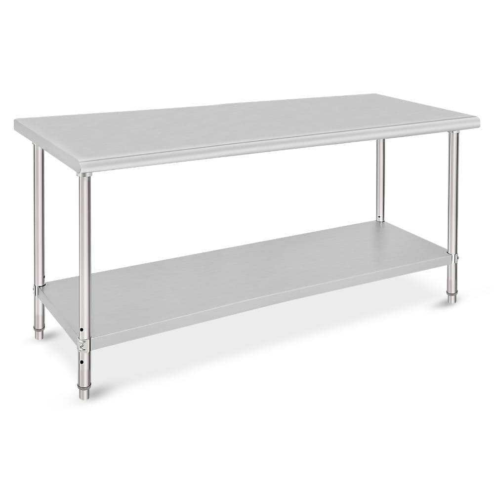 72 in. W x 30 in. D Stainless Steel Mobile Workbench with Undershelf, Adjustable Shelf price history on PriceWatchPro