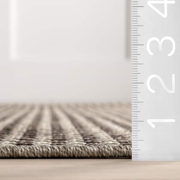 Light Grey 60 ft. x 96 ft. Maeva Geometric Indoor/Outdoor Area Rug