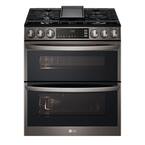 KitchenAid 6.0 cu. ft. Double Oven Gas Range with Self-Cleaning ...