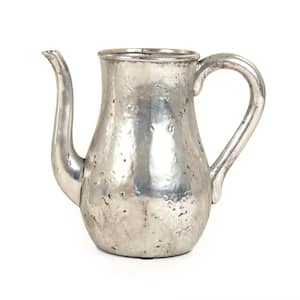 Stoneware Distressed Silver Small Decorative Jug Vase
