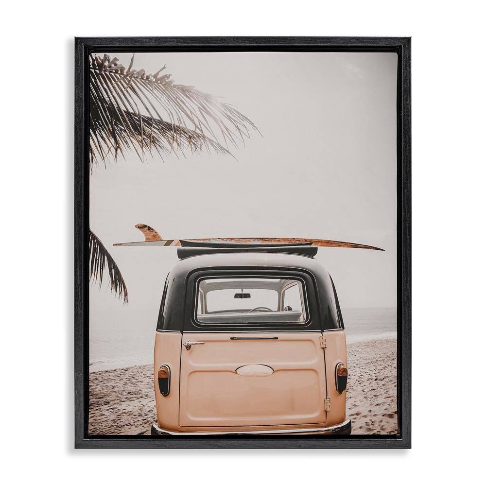 Endless Summer Beach Van by LSR Design Studio Black Floater Frame Sports Graphic Art Print 31 in. x 25 in. price history on PriceWatchPro