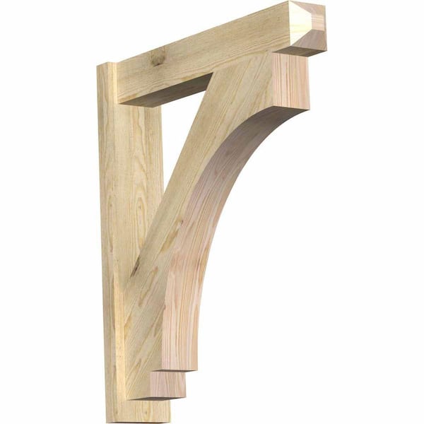 Ekena Millwork 6 in. x 34 in. x 30 in. Douglas Fir Imperial Craftsman Rough Sawn Outlooker