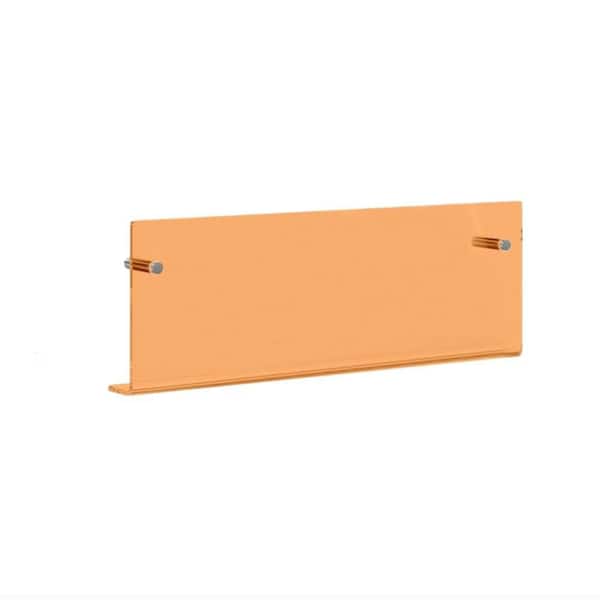 2-Packs Orange 24 in. x 6 in. Acrylic Wall Mounted Magazine Rack