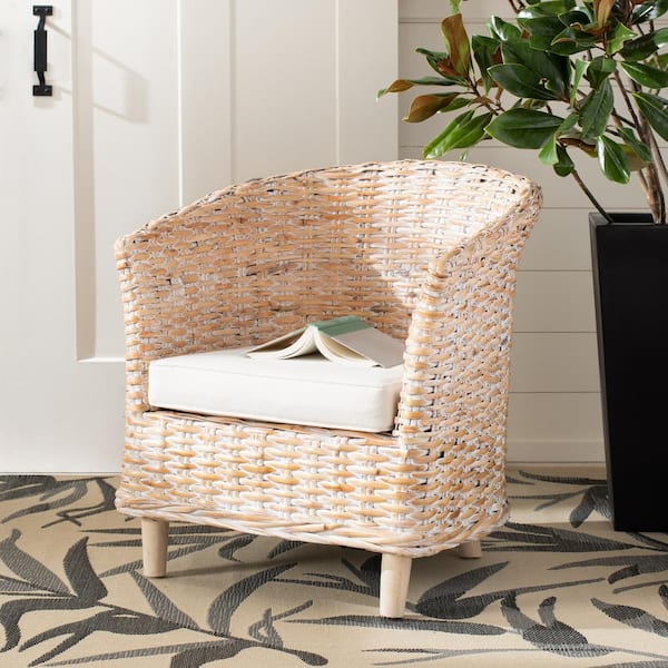 Omni Light Brown/Off-White Arm Chair
