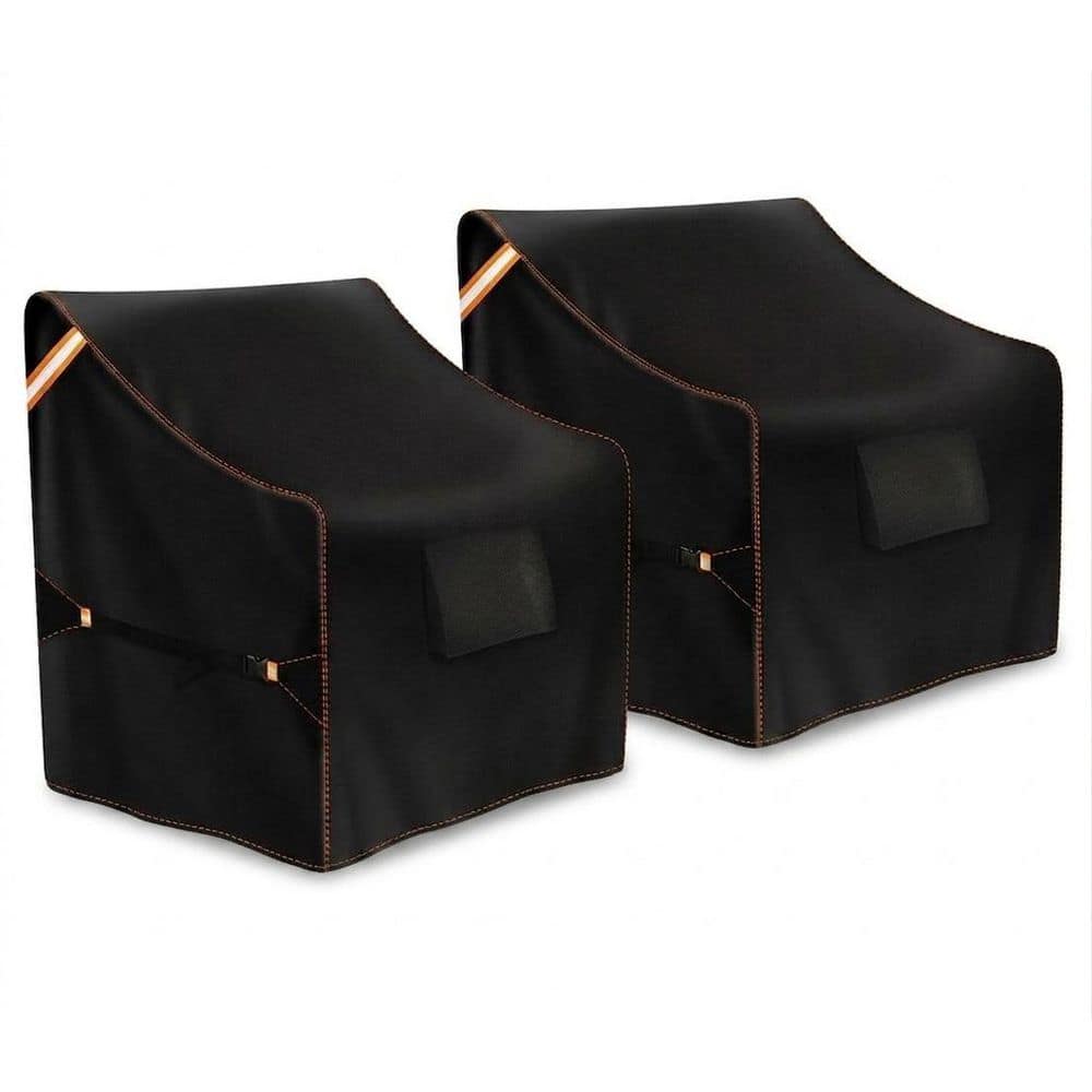 "32"" W x 37"" D x 36"" H 2 Pack Black Patio Chair Cover Waterproof Wicker Swivel Rocking Chair Cover with Vents and Straps" price history on PriceWatchPro