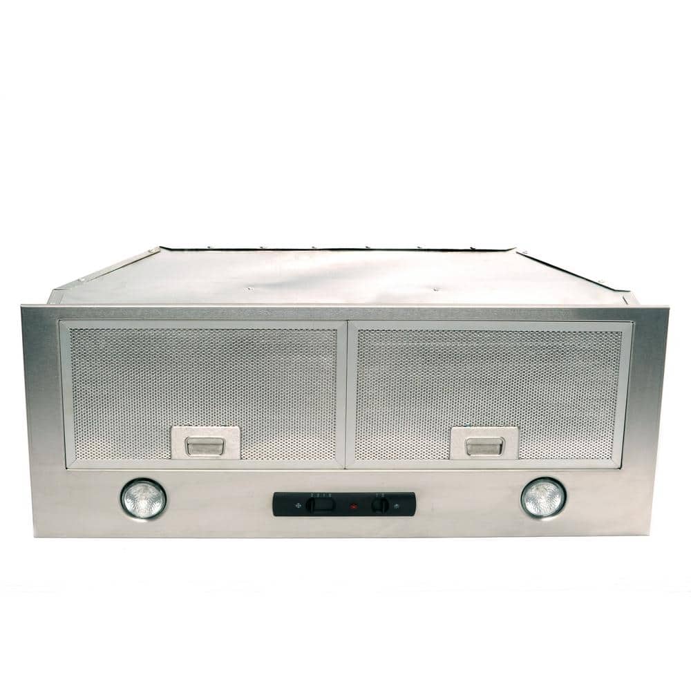 Classic Collection 34 in. 550 CFM Rectangle Opening Insert Range Hood with Light in Stainless Steel
