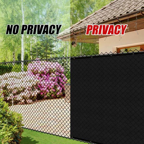 CUSTOM SIZE AVAILABLE ColourTree 2nd Generation 4 x 50 Black Fence Privacy Screen Windscreen Cover Fabric Shade Tarp Netting Mesh Cloth 3 Years Warranty Heavy Duty Commercial Grade 170 GSM 