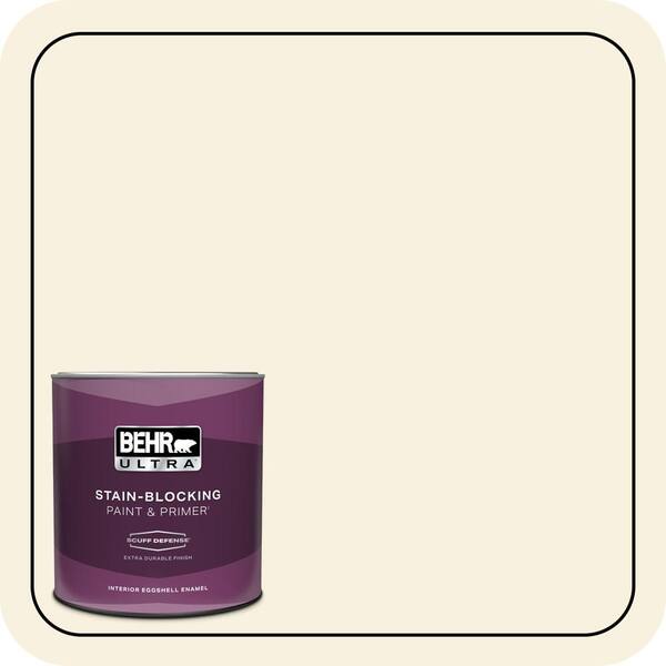 BEHR ULTRA 1 qt. #340C-1 Powder Sand Extra Durable Eggshell Enamel Interior Paint & Primer