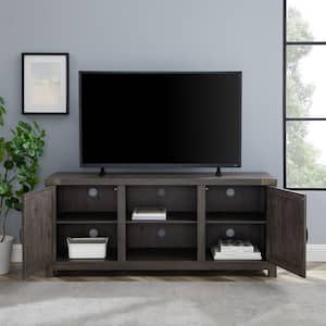 Barnwood Collection 58 in. Sable Wood 2-Door TV Stand fits TV up to 60 in. with Adjustable Shelf