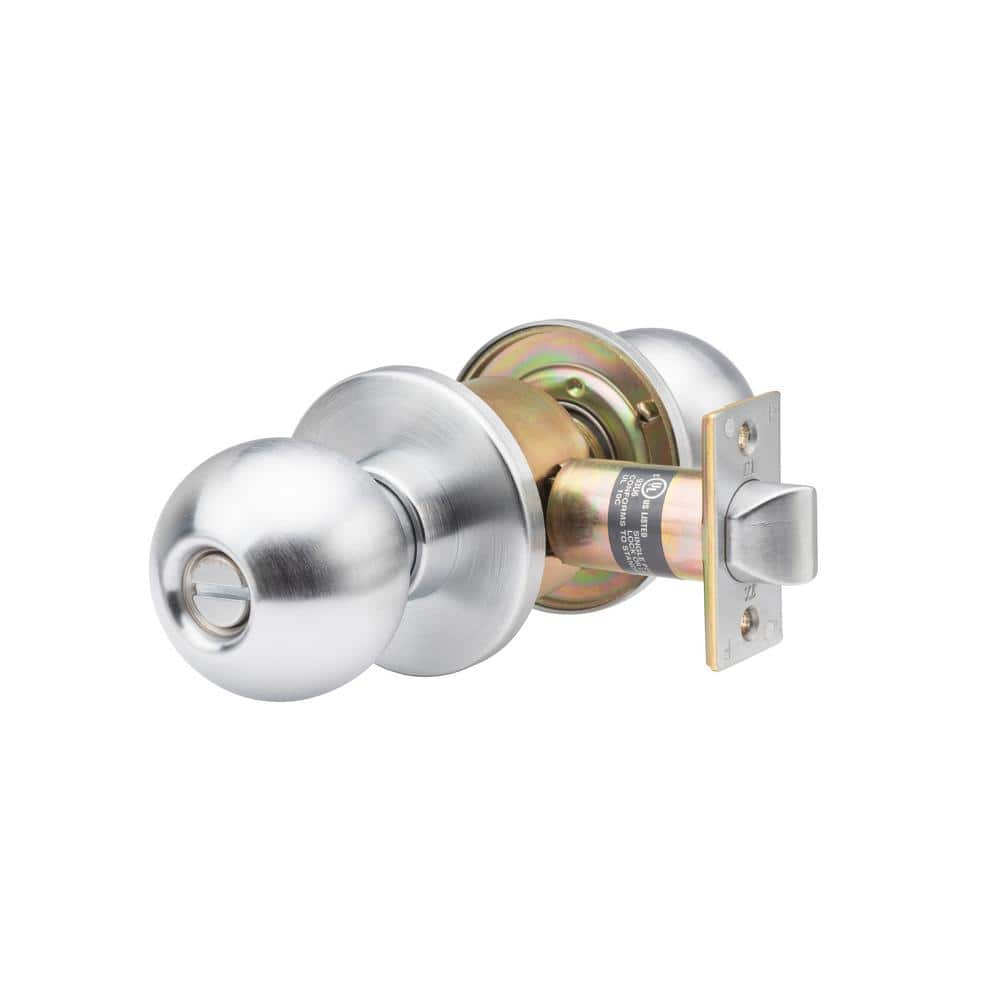 Taco SVB Series Standard Duty Stainless Steel Grade 2 Commercial  Cylindrical Privacy Bed/Bath Door Knob DL-SVB40-US32D - The Home Depot