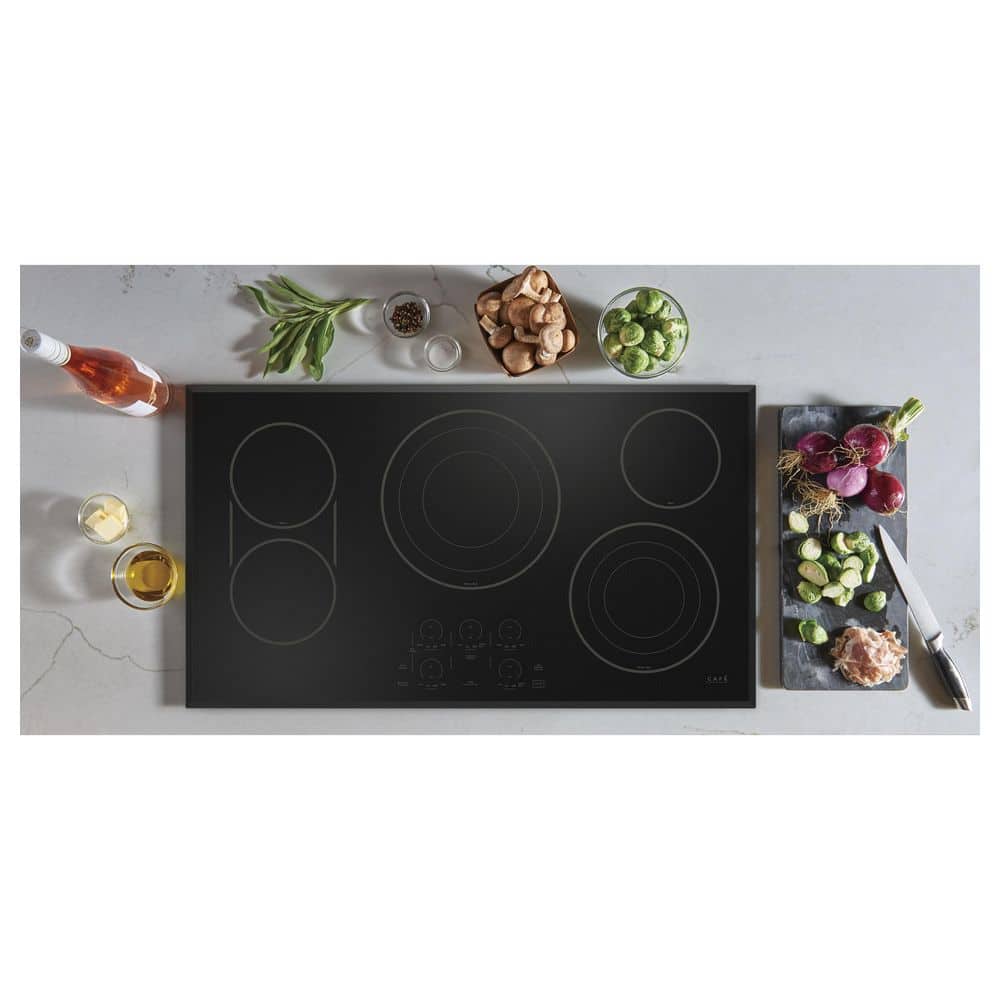 36" Black Touch Control Electric Cooktop with 5 Burners