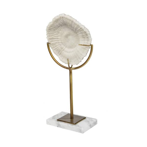 Mercana Sandy White II Medium 3.15 in. x 12.40 in. Resin Decorative Object